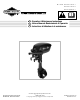 Briggs & Stratton AA0201-0101, AA0201-0150, AA0202-0101 Operating And Maintenance Instructions Manual