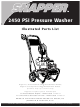 Snapper 2450 PSI Illustrated Parts List