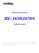 Brother 1670N - B/W Laser Printer User Manual