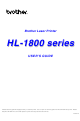 Brother HL-1800 Series User Manual