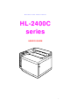 Brother 2400c - Color Laser Printer User Manual