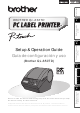 Brother P-touch QL-650TD Setup & Operation Manual