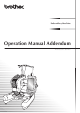 Brother ADDENDUM 884-T07 Operating Manual Addendum