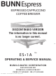 Bunn Espress ES-1A Operating & Service Manual