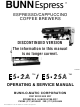 Bunn Espress ES-2SA Operating & Service Manual