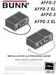 Bunn AFPO-2 Installation And Operating Manual