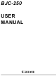 Canon BJC-250 User Manual