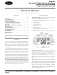 Carrier AQUAZONE 50QE900 Owner's Manual