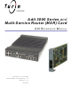 Carrier Access Multi-Service Router (MSR) Card MSR/Adit 3K GUI Reference Manual