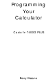 Casio fx-7400G Programing Manual