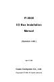 Casio IT-2000 Installation Manual
