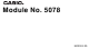Casio 5078 User Manual