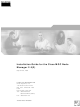 Cisco MGC Node Manager Installation Manual