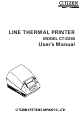 Citizen LINE THERMAL PRINTER CT-S280 User Manual