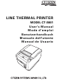 Citizen LINE THERMAL PRINTER CT-S601 User Manual