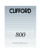 Clifford intelliguard 800 Owner's Manual