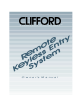 Clifford AUTO SECURITY Owner's Manual