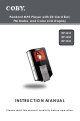 Coby C684 - MP 1 GB Digital Player Instruction Manual