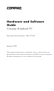 Compaq Presario V2605TN Hardware And Software Manual