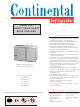 Continental Refrigerator KC50-CT Specification Sheet