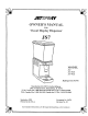 Cornelius Visual Display Dispenser JS7-W25 Owner's Manual