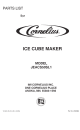 Cornelius Ice Cube Maker JEACS50SL1 Parts List