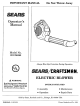 Craftsman 257.796362 Operator's Manual