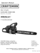 Craftsman 316.35084 Operator's Manual