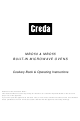 Creda MBO55 Cookery Book & Operating Instructions