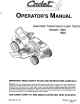 Cadet 1600 Operator's Manual