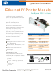 CyberData Ethernet IV Printer Module Specifications