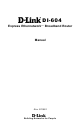 D-Link Express Ethernetwork DI-604 Owner's Manual