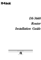 D-Link Router DI-3660 Installation Manual