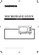 Daewoo KOG-3705 Operating Instructions Manual