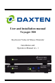 Daxten Voyager 300 User And Installation Manual