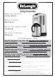 DeLonghi DCM485 Series Instruction Manual