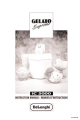 DeLonghi GELATO Supremo IC 5000 Instruction Manual
