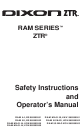 Dixon BS/968999552 Safety Instructions And Operator's Manual