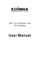 Edimax 802.11g User Manual