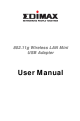 Edimax Edimax Wireless LAN Cardbus Adapter User Manual