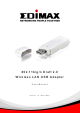 Edimax LAN USB Adapter User Manual