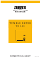 Zanussi TC 180 Instruction Booklet