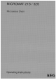 AEG U03006 21SR -d/w Operating Instructions Manual