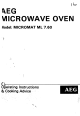 Electrolux Micromat ML 7.60 Operating Instructions Manual