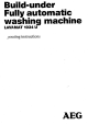 AEG U01487 LAVAMAT 1034U Operating Instructions Manual