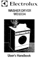Electrolux WD1034 User Handbook Manual