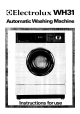 Electrolux WH31 Instructions For Use Manual