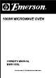 Emerson MW8118SL Owner's Manual