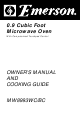 Emerson MW8993WC/BC Owner's Manual & Cooking Manual