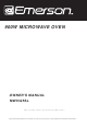 Emerson MW9325SL Owner's Manual